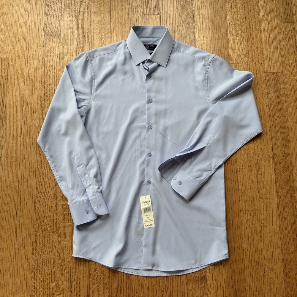 Jones New York Slim Fit Blue Button Up Shirt